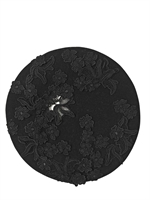 NINA RICCI - LACE ON WOOL FELT HAT - BLACK