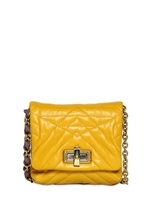 LANVIN - MINI POP QUILTED LEATHER SHOULDER BAG - MUSTARD
