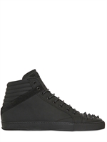 JOHN RICHMOND - ECO LEATHER & SUEDE SNEAKERS - BLACK