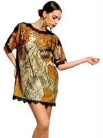DOLCE & GABBANA - TOP IN TELA DI SETA E PIZZO - MULTICOLORE
