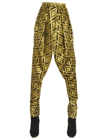 BALMAIN - HIGH WAISTED SAROUL TROUSERS - BLACK/GOLD