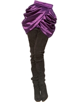 BALMAIN - HIGH WAISTED SATIN SKIRT - PURPLE