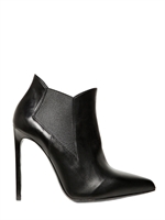SAINT LAURENT - 110MM PARIS POINTED CALFSKIN BOOTS - BLACK