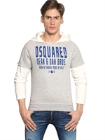 DSQUARED - FELPA IN COTONE E JERSEY - GRIGIO