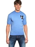 DSQUARED - FELPA IN COTONE - CELESTE