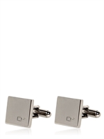 DSQUARED - LOGO EMBOSSED BRASS CUFFLINKS - GUN METAL
