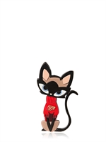 DSQUARED - ENAMELED CAT PIN - BLACK