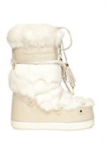 SALVATORE FERRAGAMO - 50MM REMBRANDT F SUEDE SHEARLING QUILTED - WHITE