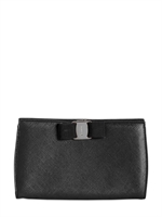 SALVATORE FERRAGAMO - SAFFIANO LEATHER SHOULDER BAG - BLACK