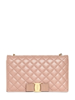 SALVATORE FERRAGAMO - QUILTED LEATHER SHOULDER BAG - ROSE