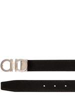 SALVATORE FERRAGAMO - 3CM SUEDE BELT - BLACK