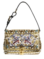 DOLCE & GABBANA - SEQUIN FLOWER DOLCE BAG - MULTI