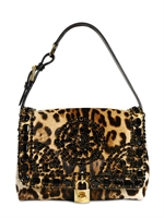 DOLCE & GABBANA - LEOPARD PRINTED PONYSKIN DOLCE BAG - LEOPARD