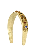 DOLCE & GABBANA - COLOURED GEM HEADBAND - GOLD