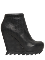 CAMILLA SKOVGAARD - 120MM PRINTED CALFSKIN WEDGED BOOTS - BLACK