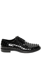 GIACOMORELLI - BLACK STUDDED PATENT LEATHER - BLACK
