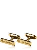 DOLCE & GABBANA - LOGO BRASS CUFFLINKS - GOLD