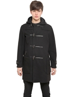 MIHARAYASUHIRO - WENDBARER DUFFLECOAT AUS WOLLFILZ - SCHWARZ