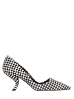 ROGER VIVIER - 75MM VIRGULE PONYSKIN PUMPS - BLACK/WHITE