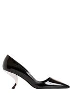 ROGER VIVIER - 75MM VIRGULE BRUSHED CALFSKIN PUMPS - BLACK