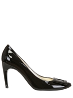 ROGER VIVIER - 85MM BELLE DE NUIT PATENT LEATHER PUMPS - BLACK
