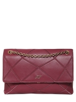 ROGER VIVIER - SMALL PRISMICK NAPPA LEATHER BAG - DARK ROSE