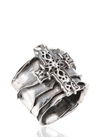 EMANUELE BICOCCHI - STERLING SILVER CROSS RING - SILVER