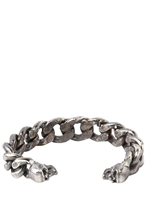 EMANUELE BICOCCHI - CHUNKY CHAIN SKULL SILVER CUFF - SILVER