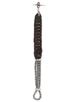EMANUELE BICOCCHI - SKULL CLOSURE LEATHER & SILVER - BLACK/SILVER