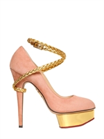 CHARLOTTE OLYMPIA - 150MM DOLLY SUEDE PUMPS - NUDE