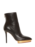 CHARLOTTE OLYMPIA - 110MM DEBORA LEATHER POINTED BOOTS - BLACK