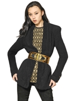 BALMAIN - ANGORA KNIT JACKET - BLACK
