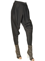 BALMAIN - VISCOSE CREPE JODPUR TROUSERS - BLACK