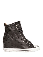 DIONISO - 50MM INTERNAL WEDGED CALF EMBOSSED - BLACK