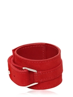 BALMAIN - SUEDE WRAP BRACELET - RED