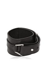 BALMAIN - LEATHER WRAP BRACELET - BLACK