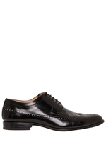 MAISON MARTIN MARGIELA - 25CM REFLECTIVE BRUSHED LEATHER SHOES - BLACK