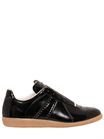 MAISON MARTIN MARGIELA - LIGHT REFLECTIVE BRUSHED LEATHER - BLACK