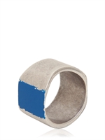 MAISON MARTIN MARGIELA - BLUE SQUARE RING - SILVER/BLUE