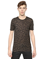 BURBERRY PRORSUM - ANIMALIER PRINTED COTTON JERSEY T-SHIRT - MILITARY GREEN