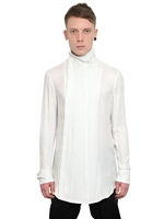JULIUS - RAYON CASHMERE & SILK SHIRT - WHITE