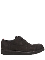 BB BRUNO BORDESE WASHED - NUBUCK LACE-UP SHOES - BLACK