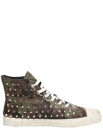 GIENCHI - CAMOUFLAGE SUEDE HIGH TOP SNEAKERS - CAMOUFLAGE