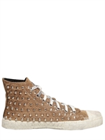 GIENCHI - GLITTER HIGH TOP SNEAKERS - GOLD