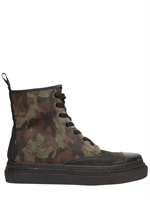 GIENCHI - CAMOUFLAGE LEATHER HIGH TOP SNEAKERS - CAMOUFLAGE
