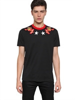 GIVENCHY - CUBAN FIT PRINTED COTTON JERSEY T-SHIRT - BLACK/RED