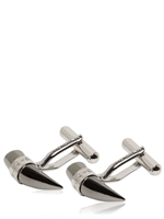 GIVENCHY - BRASS HORN CUFFLINKS - NICKEL