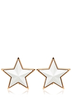 GIVENCHY - RESIN AND BRASS STAR CUFFLINKS - WHITE/GOLD