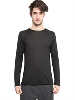 NEIL BARRETT - MAGLIA IN MISTO LANA E SETA - NERO