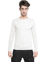 NEIL BARRETT - MAGLIA IN MISTO LANA E SETA - BIANCO SPORCO